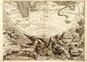 The Southeastern part of the map of the world. France, 1708