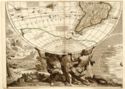 The Southwestern part of the map of the world. France, 1708