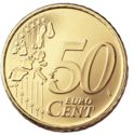 50 Euro Cent (Albert II - 1st map - 1st type - 1st portrait)