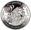 10 Dollars (50 Anniversary of United Nations)