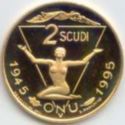 2 Scudi (50° Anniversario dell'O.N.U.)