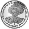 1 Crown (75th Birthday of Queen Elizabeth)