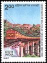 Electric Train on Viaduct, 1987
