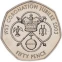50 Pence (50th Anniversary of Coronation)