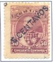 President Juan Flores - Telegraph stamp with diagonal overpr