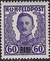 Emperor Karl I (1887-1922) overprinted in BANI