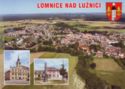 Lomnice nad Lužnicí. Aerial view. City Hall. Square