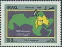 Map of the Arab countries, flag of the Iraq