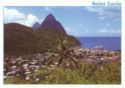 Soufriere village, dominated by Pitons