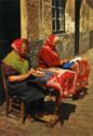 Brugge, Lace-makers at work