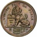 2 Centimes (wide rim)