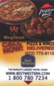  BEST WESTERN - Pizza Hut - 1 800 780 7234