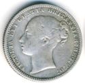 1 Shilling (with die number; low relief)