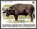 African Buffalo (Syncerus caffer); ovpt WWF-logo