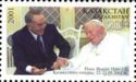 President Nursultan Nazarbayev and Pope John Paul II