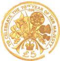 5 Pounds (Queen Elizabeth II's 70th Birthday - Gold edition)