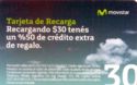 Recargando $30 Tenés un 50% de crédito extra de regalo
