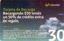 Recargando $30 Tenés un 50% de crédito extra de regalo