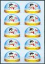 Foil Sheet-Snowman in snowglobe