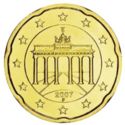 20 Euro Cent (new map - Brandenb. gate - A, D, F, G, J)