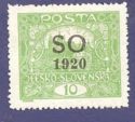 Hradcany at Prague - overprint S O 1920