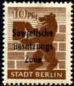 Overprint: Sowjetische Besatzungs Zone