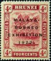 Stilt houses Overprinted MALAYA-BORNEO EXHIBITION, 1922