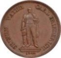 1 Kreuzer (Erection of Karl Friedrich's statue)
