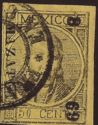 Hidalgo in circle,overprinted