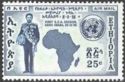 Emperor Haile Selassie, Map of Africa and U.N. Emblem