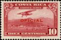 Mail Plane with overprint "OFICIAL" in red
