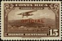 Mail Plane with overprint "OFICIAL" in red