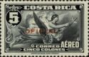 Allegory of Flight with overprint "OFICIAL" in red