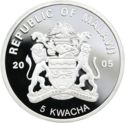 5 Kwacha (10th Papal Visit - Nigeria + Benin + Gabon + Guinea)