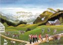 Appenzell landscape, folkloristic painting