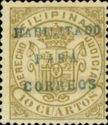 Revenue stamp - blue surcharge