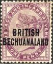 Great Britain stamps overprinted in black "BRITISH BECHUANAL