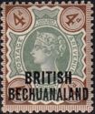 Great Britain stamps overprinted in black "BRITISH BECHUANAL