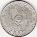 1,000 Dinara (Death of Tito - eyes w/o pupils)