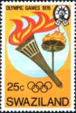 Olympic torch and flame
