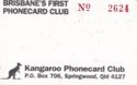 Kangaroo Phonecard Club, Brisbane