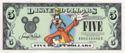 5 Disney Dollars