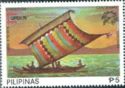 Sailing boat Moro Vinta and UPU emblem