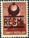 Ismet Inonu (1884-1973), Overprinted in Dark Brown