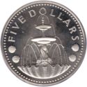 5 Dollars (10th Anniversary of Independence - Silver edition)