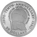25 Dollars (10th Caribbean Development Bank)