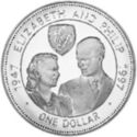 1 Dollar (50th Marriage aniversary Queen Elizabeth and prince Philip)