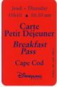 Breakfast Pass - Cape Cod - Thursday 10.10