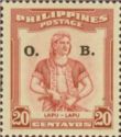 Lapu-Lapu (16th century) overprinted O. B.