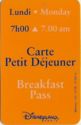 Breakfast Pass - Monday 7.00